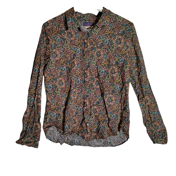 J.CREW Tops - J. Crew Liberty Of London Floral Print Long Sleeve Blouse Size 14